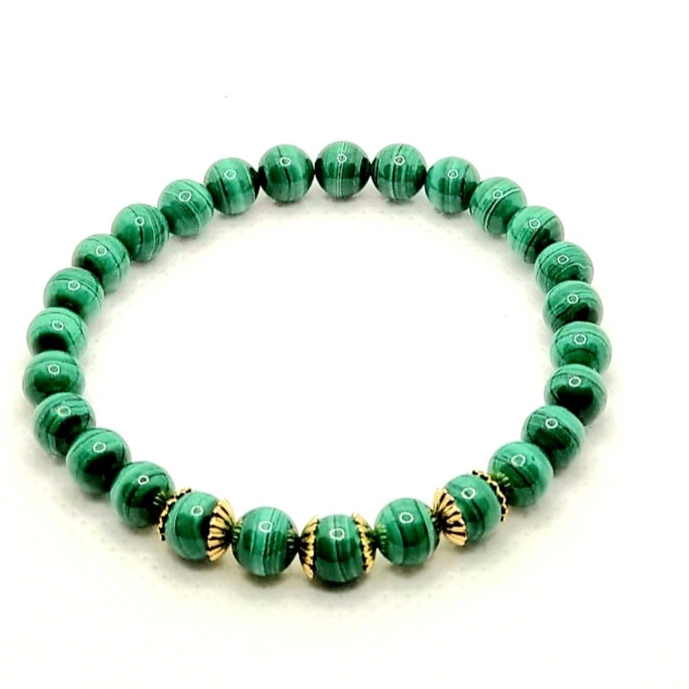 Brand new Genuine Malachite stone bead bracelet